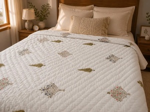 Top Selling Hand Block Print Cotton <b>Quilt</b> Jaipuri Razai <b>Bedding</b> Reversible Boho Home Decor Great Price - Product Image 2