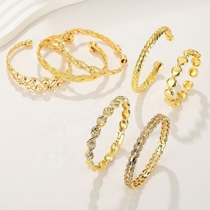 Bijouterie Joyería, Brazalete Chapado en Oro de 18K para Mujer, Aleación de Cobre, Joyería de Moda al por Mayor, Diseño de Brazalete Dorado - Product Image 5