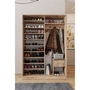 Moderno Mueble de Entrada Multifuncional de Madera de Pino Atlántico con Espejo y Zapatero - Product Image 2