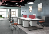 Pied de table rectangulaire moderne en acier pour gestionnaire, tube plat 30*60, épaisseur 1,5 mm, installation facile, usage hospitalier, fabriqué au Guangdong