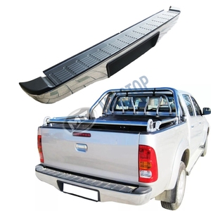 Pièces de carrosserie automobile voiture <span class=keywords><strong>plastique</strong></span> abs noir chrome <span class=keywords><strong>pare</strong></span>-chocs arrière pour hilux revo vigo 2005-2014 2015 - Product Image 3