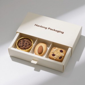 Caja de Galletas con Chispas de Chocolate Biodegradable de Grado Alimenticio, Caja de Pastel Plegable con Logotipo Personalizado, Caja de Postre - Product Image 1