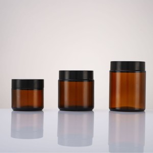 Custom Matte Frosted Black Glass <b>Mini</b> Perfume <b>Bottles</b> & Cream Jars with Bamboo Wood Grain Lids Silk Screen Printed Cosmetic Use - Product Image 3