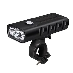 Luzes de bicicleta Frente e Verso LED Bicicleta Luz USB Recarregável T6 Bicicleta Farol Impermeável Power Bank Bateria Color Box Xiesheng