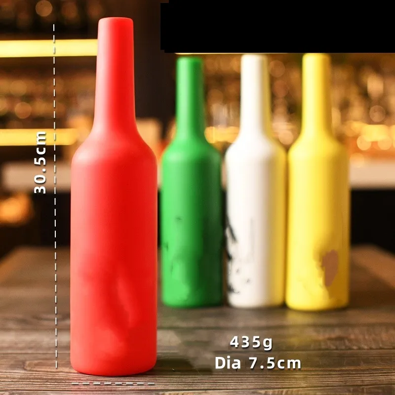 Barman de silicone para prática de barman, garrafa de vinho chique com sabor de coquetel KTV, ferramenta de barman, preço de fábrica