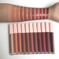 Tubes de Rouge à Lèvres de Base de Marque Privée Nude Clair Personnalisé en Gros avec Emballage Personnalisé Vendeur Brillant à Lèvres