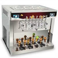 Tafelmodel ijsmachine van roestvrij staal, multifunctioneel voor softijs, frozen yoghurt, smoothies, ijskoffie en fruitflavours.