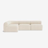 Canapé d'angle moderne de luxe en tissu, confortable et rembourré, pour salon - Offre spéciale - Longueur totale indiquée