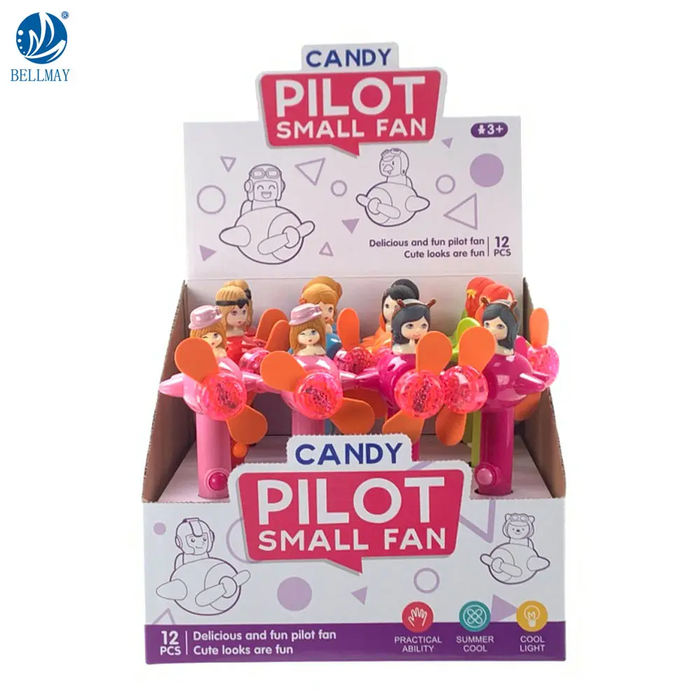 BM TOYS Fan Süßigkeiten Maschine Mini Pilot Spielzeug mit Süßigkeiten für Mädchen
