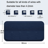 Pengatur Kabel Data OEM Bracket, Perekat Mandiri, Pengatur Kabel Silikon Magnetik untuk Meja Kerja dengan Desain Tanpa Bekas untuk Kabel Data