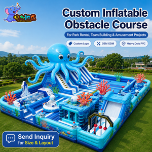 Circuito de Obstáculos Inflable Comercial de PVC Sea World con Tobogán para Alquiler en Parques, Proveedor OEM ODM de Fábrica - Product Image 6