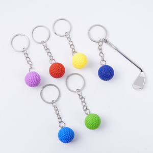 Mini ballon de golf simulé en PVC, ballon en plastique solide, porte-clés pour sac à dos, mini ballon décoratif - Product Image 5