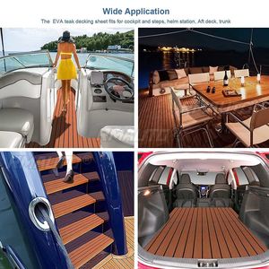 Revêtement de pont en mousse de teck auto-adhésif, mousse EVA, revêtement de pont marin, faux pont de bateau, accessoires marins, 600x2400x5mm - Product Image 6