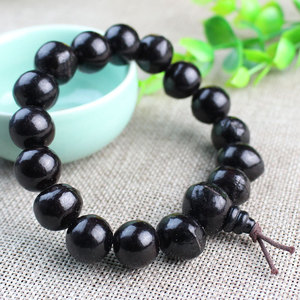 Bodhi Seed <b>Soapberry</b> Bracelet 16 Beads Ball Shape Ethnic Style Buddhist Prayer Beads Unisex Everyday Wear Jewelry - Product Image 1