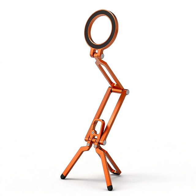 Foldable Magnetic Tripod Stand Aluminum Alloy Hook Portable Compact Adjustable Multi Angle Holder for Video Photography