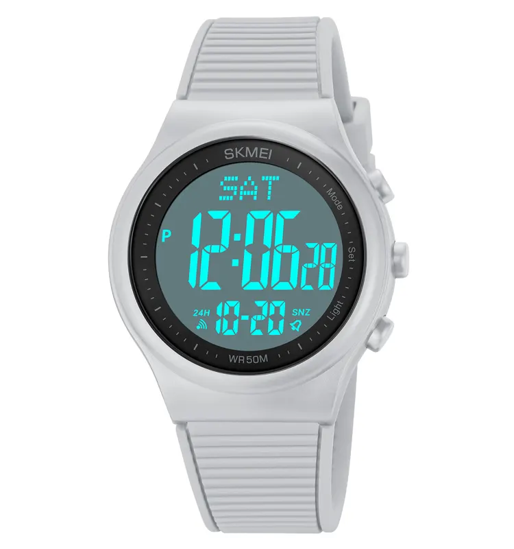 Skmei 1980 Custom Brand Alarm Waterproof 5 Atm Men Sports Wrist Digital Watch With Silicone Strap