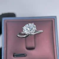 Bague Minimaliste en Argent Sterling 925 Plaqué Or 18K avec Moissanite MuShan, Bijoux de Luxe Brevetés MST pour Amie