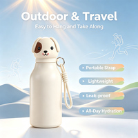 Botol Air Stainless Steel Terisolasi Anti Bocor dengan Sedotan |   Termos Vakum Dinding Ganda dengan Kepala Lunak yang Dapat Dilepas