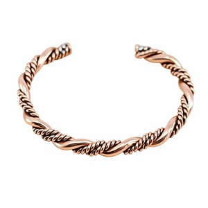 Luxury Handmade <b>Copper</b> <b>Bracelet</b> With Smooth Polished Surface Adjustable Open Cuff Fashion Jewelry Accessory - Product Image 1