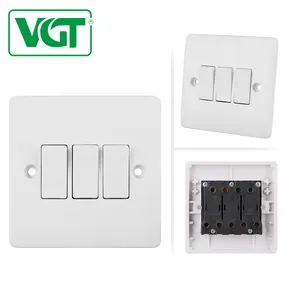 China Factory Electrical Light Wall Switch for Home 3 Gang 2 Way Switch