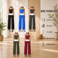 Ensemble de yoga 2 pièces personnalisé pour femme, coupe ajustée extensible, blocs de couleur, taille haute, séchage rapide, populaire pour le fitness et l'entraînement en salle de sport