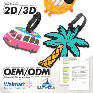 Etiquetas de equipaje de aeropuerto de silicona PVC con logotipo personalizado, botón único de envío directo, etiquetas de reclamación de equipaje de negocios para regalos <span class=keywords><strong>promocionales</strong></span> - Product Image 5