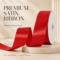 Ruban en satin polyester double face brillant de 3,8 cm (1,5 pouce) pour emballage cadeau