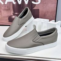 Chaussures pour hommes en cuir PU imperméable, surface renforcée, semelle souple ultra légère, chaussures plates de loisirs, chaussures bateau tendance