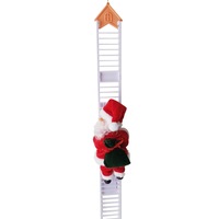 M. Christmas Super Climber Musical Animé 42-Inch Plush White Santa Claus Factory Wholesale Christmas Decoration