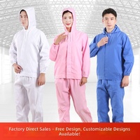 Vêtements de travail de protection, combinaison de travail à capuche, vêtements de sécurité anti-poussière, ensemble veste et pantalon pour atelier d'usine