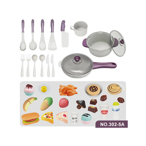 Ensemble de cuisine de jeu pour enfants personnalisé avec cuisinière à induction et accessoires alimentaires - Product Image 1