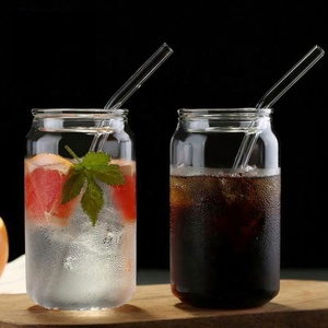 Jarra de Cerveza Transparente de 16 Onzas (480 ml) con Logotipo Personalizado por Sublimación, Vaso para Café, Refresco o Jugo con Pajita - Product Image 3