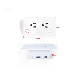 Soket pintar tipe Uk Universal, soket dinding pintar Zigbee dengan Usb, Remote Control rumah pintar - Product Image 6