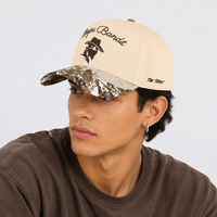 Gorra de Béisbol Negra de 5 Paneles de Algodón, con Logotipo de NY Bordado e Impreso Personalizado, Estilo Camuflaje Lavado, Gorra Deportiva Urbana, Diseño Personalizado