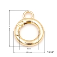 Aksesoris Gantungan Kunci, Liontin Logam, Penghubung, Cincin Gerbang Terbuka, Penjepit Carabiner, Cincin O Logam