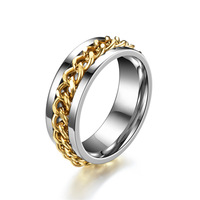 2021 acier inoxydable hommes chaîne anneaux bijoux pour femmes mariage knuckle anneau mode homme titane acier punk anneaux cadeaux