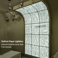 LeArt Panneau mural LED personnalisé avec logo imprimé UV, affichage publicitaire, boîte à lumière en papier Tyvek Dupont translucide RGB