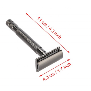 JDK Maquinilla de Afeitar Profesional de Doble Filo, Herramienta de Afeitado Facial Manual Desechable con Mango de Acero Inoxidable PARA EL Cuidado Personal - Product Image 4
