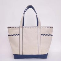 Sac fourre-tout pliable personnalisé, réutilisable, imperméable, en toile naturelle vierge, sac de voyage, sac de plage, bord festonné, pied-de-poule, extra large