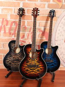 เครื่องดนตรี OEM กีตาร์ 6 สาย ราคาประหยัด กีตาร์โอเวชั่น 40 นิ้ว กีตาร์โปร่ง กีตาร์อะคูสติก - Product Image 6