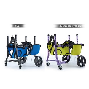 Chariot pour pattes arrière de <span class=keywords><strong>chien</strong></span> réglable sur mesure, fauteuil roulant pour <span class=keywords><strong>chien</strong></span> en aluminium antirouille pour chiens moyens paralysés ou blessés - Product Image 2