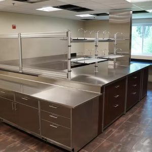 Banc de laboratoire tout acier, <span class=keywords><strong>plaque</strong></span> en acier laminé à froid, résistant à la corrosion et aux hautes températures, design moderne VitalLab, origine Guangdong - Product Image 1