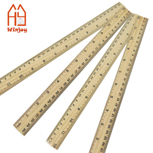 Règle en bois naturel de 30 cm, règle de mesure double face avec logo personnalisé, papeterie scolaire et de bureau pour étudiants, vente en gros - Product Image 5