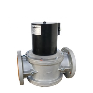Vanne solénoïde de coupure rapide pour gaz DN100, raccord à bride, en aluminium, IP54, 200 mbar, personnalisable, DEVF100, pour chaudière industrielle - Product Image 1