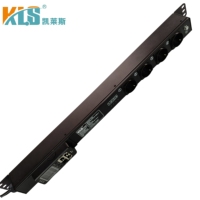 KLS Smart Series 16A monophasé AC PDU 4 prises standard allemandes Équipement de distribution de données télécommandé