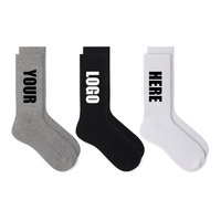 Pas de minimum Équipage unisexe OEM Conception personnalisée de vos propres chaussettes personnalisées Sox Logo personnalisé Chaussettes