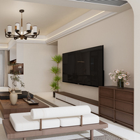 Meuble TV en bois de luxe de haute qualité à poser au sol avec un design moderne, mobilier d'appartement écologique