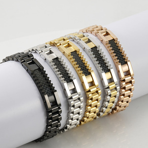 ZOGXIN Gold Stainless Steel Chain Bracelet Geometric Design Gift Jewelry - Product Image 4