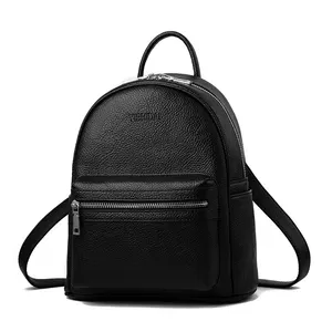 Bags And Backpacks Custom PU Leather College Student School Backpack Bags Manufacturer In China