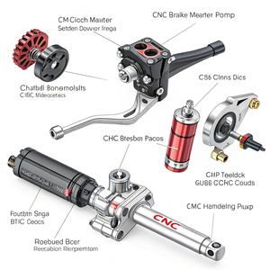Servicio de Mecanizado CNC para Motocicletas, Piezas Personalizadas de Aluminio, Freno, Embrague, Reposapiés, Cubierta del Motor - Product Image 3